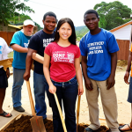 **Image Prompt:** A diverse group of people participating in a community service project organized by a Christian missionary group, showcasing their dedication to helping others. Focus on themes of unity, compassion, and practical action.