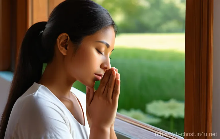 기독교의 기도 모임 - **Prompt 1: Unified Group Prayer**
    A diverse group of adults and teenagers, dressed in modest, c...