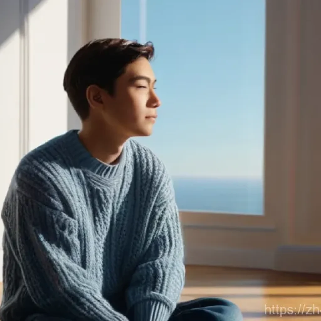 기독교와 갈등 해결 - **Prompt:** A person (gender-neutral, 20-30s, wearing a modest, comfortable sweater and jeans) sitti...
