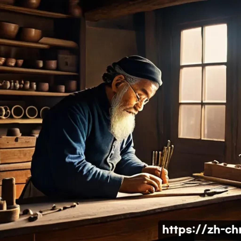 기독교와 자본주의 - **Prompt:** A detailed scene depicting a 17th-century European artisan, possibly a watchmaker or a p...