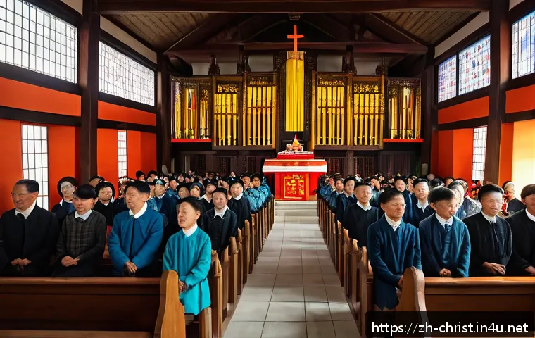 기독교와 독립운동 - A vivid scene inside a historic Korean church during the 1919 March 1st Independence Movement: a div...